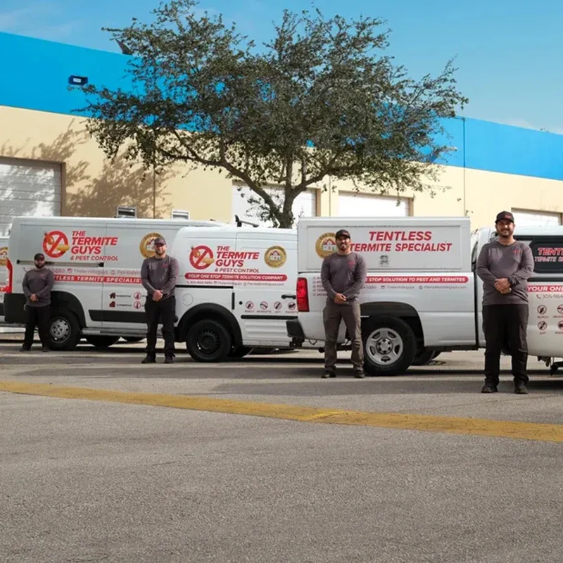 Florida Termite Guys technician preparing professional termite treatment equipment